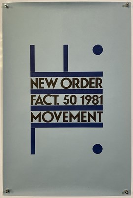 Lot 404 - NEW ORDER 1981 MOVEMENT ORIGINAL POSTER.