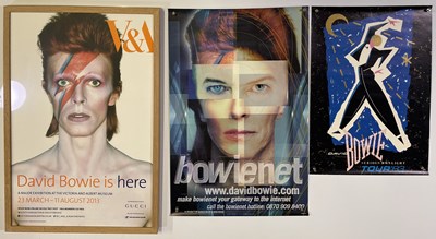 Lot 375 - DAVID BOWIE - ORIGINAL BOWIENET / V&A POSTERS.