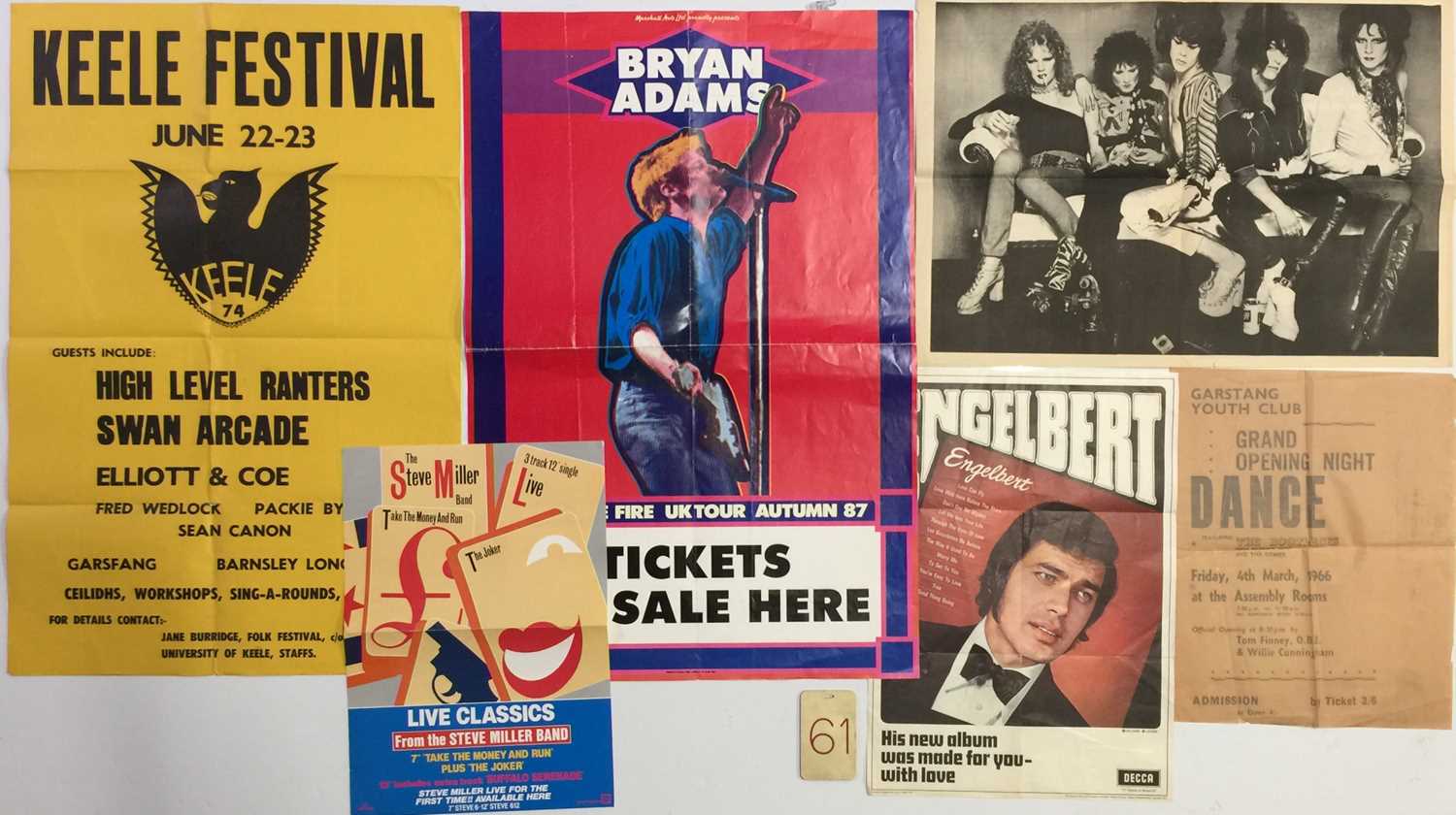 Lot 48 - MUSIC PROMOTIONAL EPHEMERA.