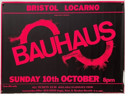 Lot 187 - BAUHAUS- A RARE MISPRINTED POSTER FOR BRISTOL LOCARNO, 1982.