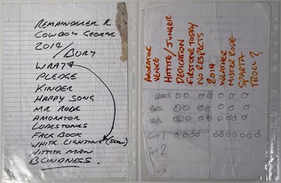 Lot 409 - THE FALL - HANDWRITTEN SET LISTS.