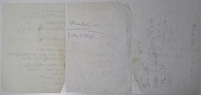 Lot 410 - MARK E. SMITH / THE FALL - MES HANDWRITTEN SET LIST / NOTES.