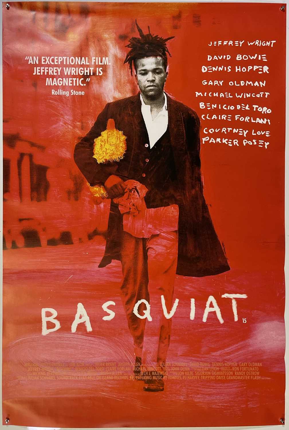 Lot 182 - JEAN MICHEL-BASQUIAT - BASQUIAT (1996) AN ORIGINAL FILM BILLBOARD POSTER.