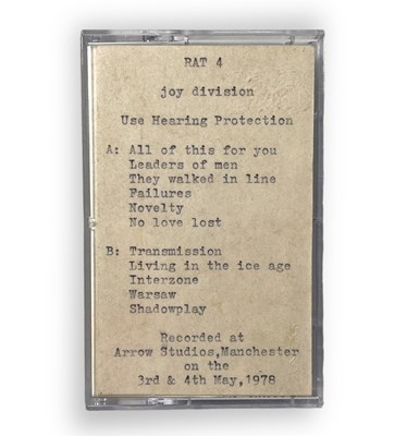 Lot 406 - JOY DIVISION - 'USE HEARING PROTECTION' CASSETTE, LIMITED EDITION.