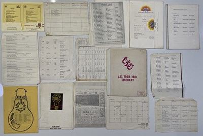 Lot 113 - ELECTRIC LIGHT ORCHESTRA -  COLLECTION OF ELO TOUR ITINERARIES.