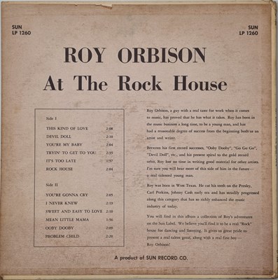 Lot 1016 - ROY ORBISON - AT THE ROCK HOUSE LP (US OG - SUN RECORDS - 1260)