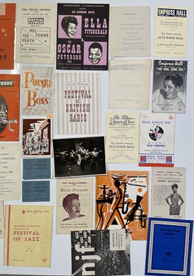 Lot 108 - JAZZ AND BLUES - SELECTION OF PROGRAMMES C 1940S-60S INC LOUIS ARMSTRONG.