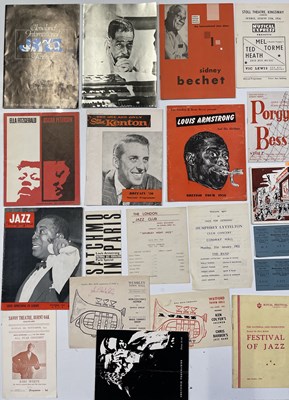 Lot 108 - JAZZ AND BLUES - SELECTION OF PROGRAMMES C 1940S-60S INC LOUIS ARMSTRONG.