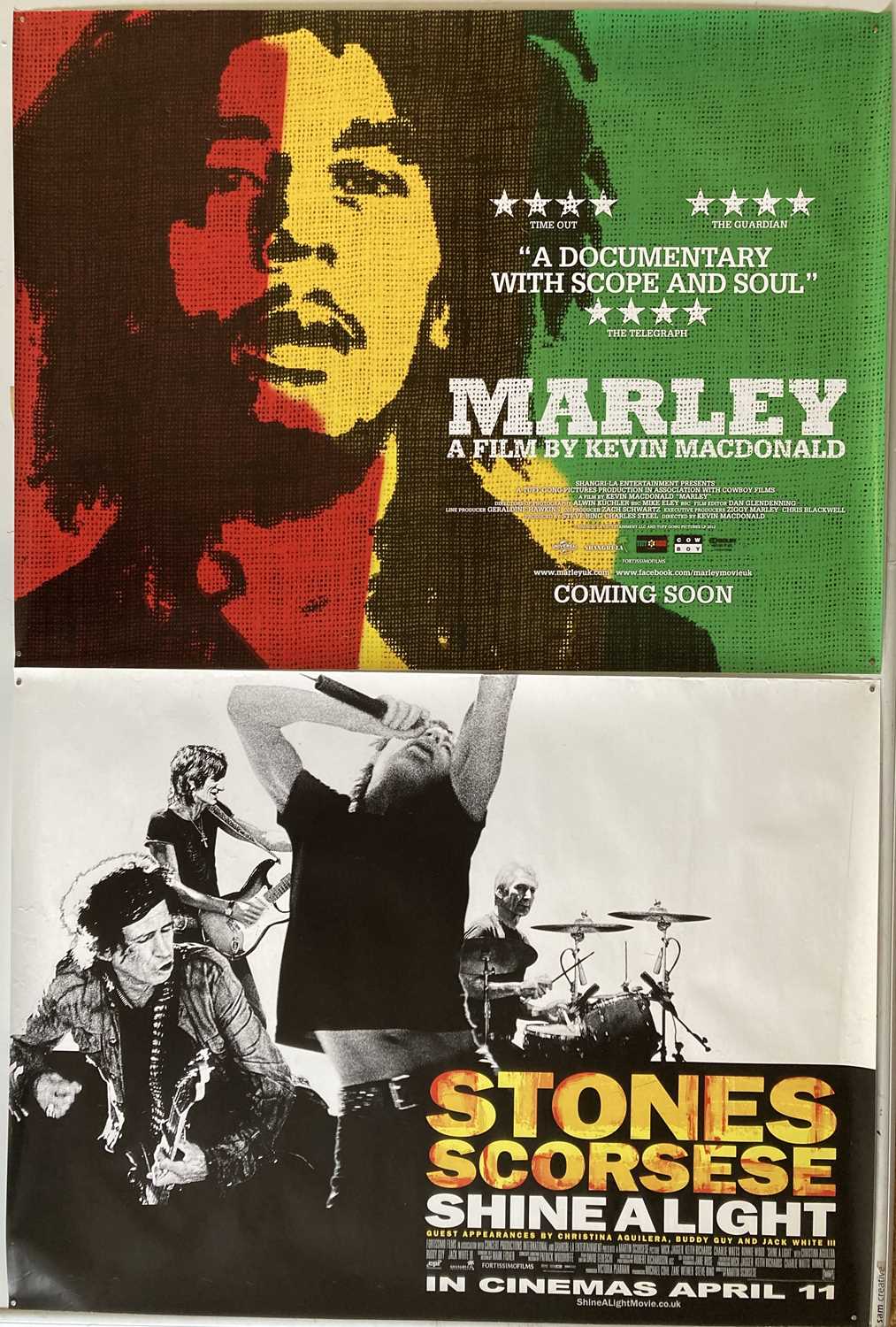 Lot 31 - BOB MARLEY / ROLLING STONES DOCUMENTARY POSTERS.