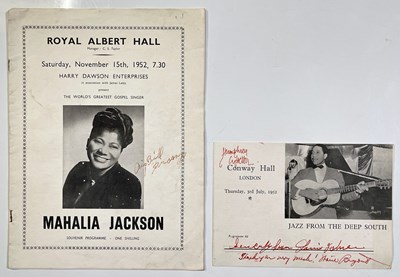 Lot 282 - JAZZ / BLUES INTEREST - LONNIE JOHNSON / BIG BILL BROONZY AUTOGRAPHS.