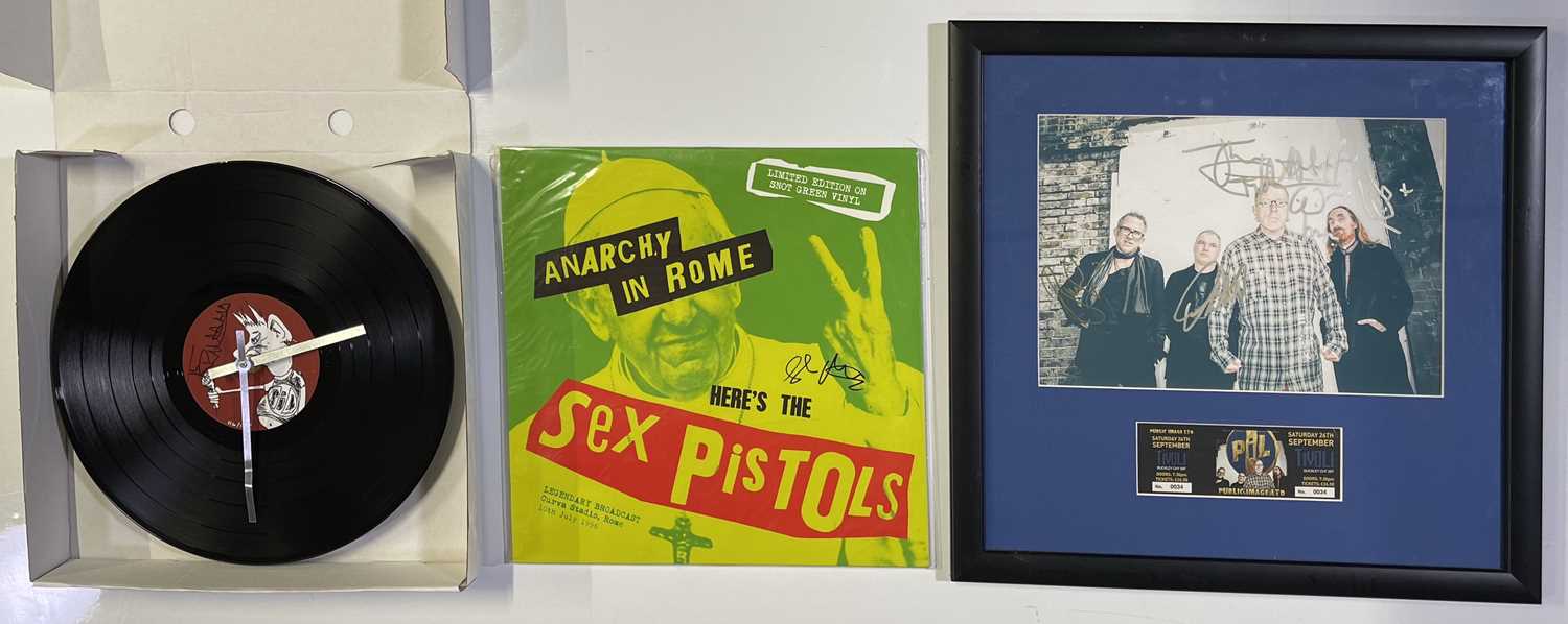 Lot 288 - PUNK INTEREST - PIL / SEX PISTOLS SIGNED ITEMS.