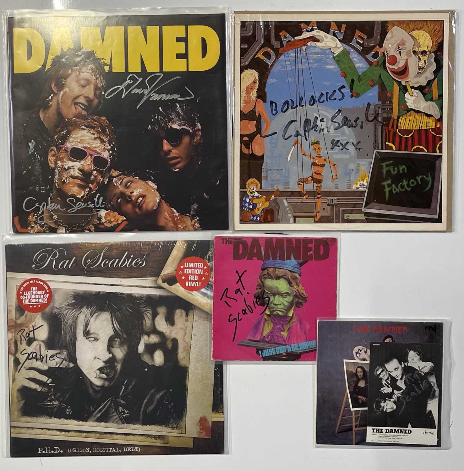 Lot 453 - THE DAMNED - SIGNED MEMORABILIA.