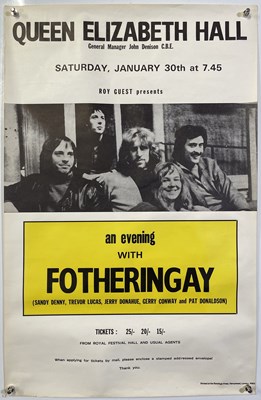 Lot 204 - FOTHERINGAY CONCERT POSTER 1971.