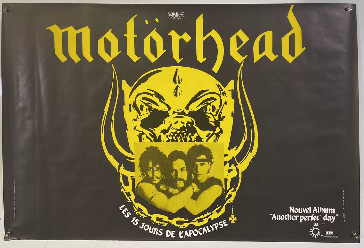 Lot 205 - MOTORHEAD - A 1983 ANOTHER PERFECT DAY FRENCH POSTER.