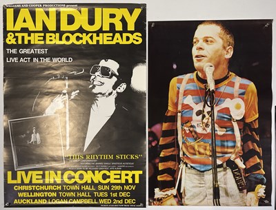 Lot 210 - IAN DURY - POSTER COLLECTION C 70S./80S INC REASONS TO BE CHEERFUL..