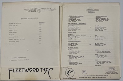 Lot 65 - FLEETWOOD MAC - ORIGINAL C 1970S PRESS KIT.