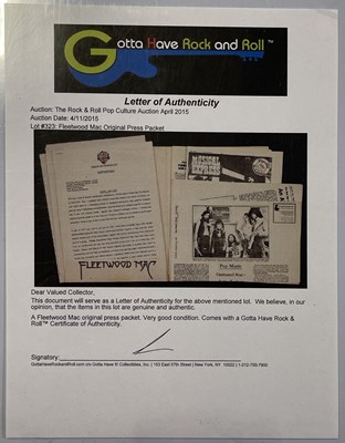 Lot 65 - FLEETWOOD MAC - ORIGINAL C 1970S PRESS KIT.