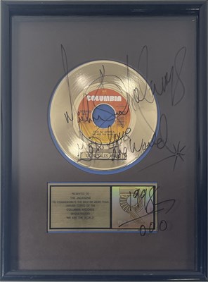 Lot 148 - MICHAEL JACKSON - A SIGNED RIAA AWARD FOR 'WE ARE THE WORLD'.