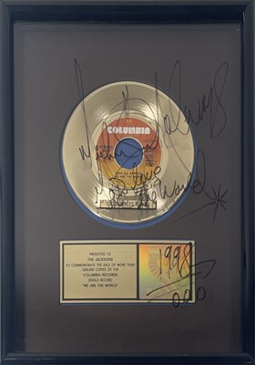 Lot 148 - MICHAEL JACKSON - A SIGNED RIAA AWARD FOR 'WE ARE THE WORLD'.