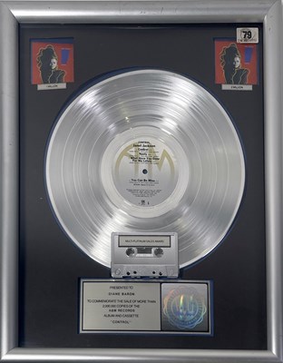 Lot 151 - MICHAEL JACKSON INTEREST - JANET JACKSON - RIAA MULTI PLATINUM SALES AWARD FOR 'CONTROL'.