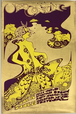 Lot 190 - HAPSHASH AND THE COLOURED COAT POSTER - UFO COMING - ARTHUR BROWN / SOFT MACHINE