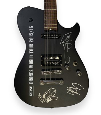 Lot 27 - MUSE - DRONES TOUR 2015/6 FULLY SIGNED CORT/MANSON GUITAR.