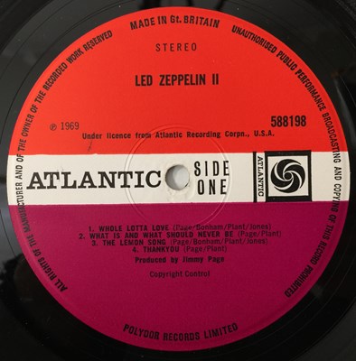 Lot 312 - LED ZEPPELIN - II LP (PLUM/ RED - WRECK MISPRINT - ATLANTIC 588198)