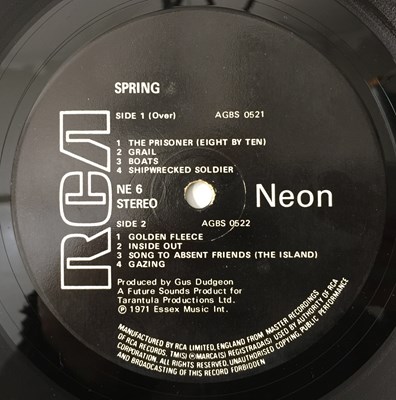 Lot 316 - SPRING - S/T LP (UK STEREO OG - RCA NEON - NE 6)