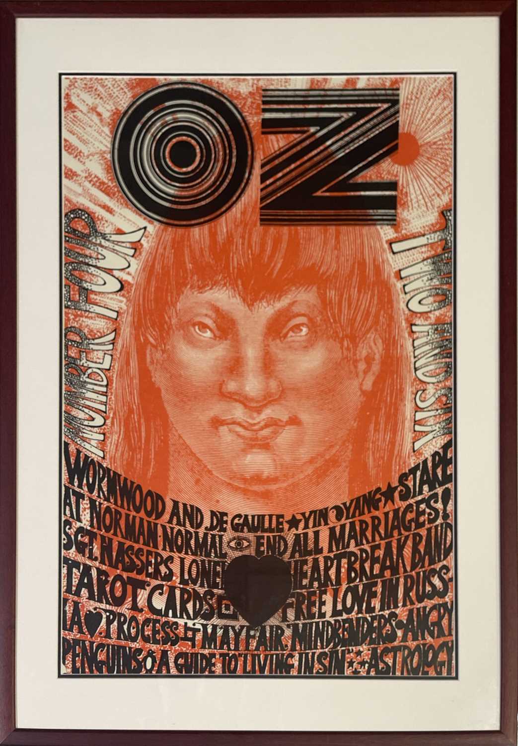 Lot 132 - OZ MAGAZINE - MARTIN SHARP DESIGNED PROMOTIONAL POSTER FOR OZ #4.