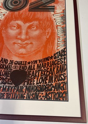 Lot 132 - OZ MAGAZINE - MARTIN SHARP DESIGNED PROMOTIONAL POSTER FOR OZ #4.
