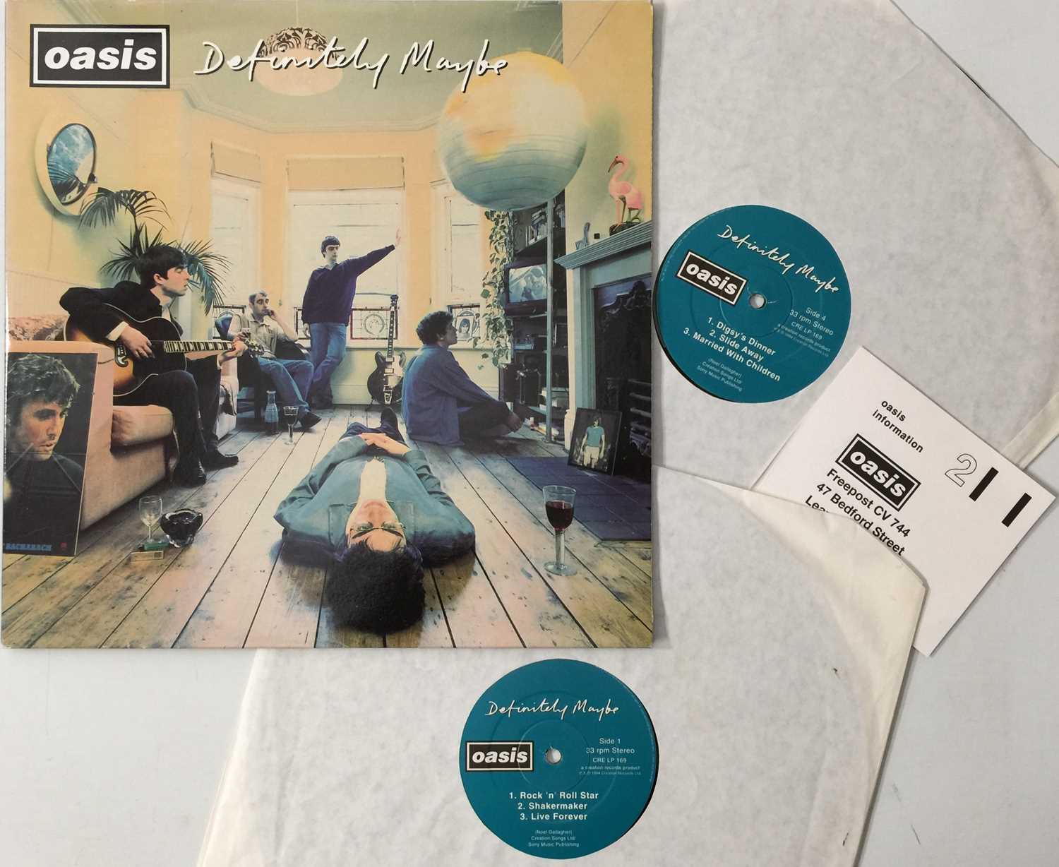 Lot 318 - OASIS - DEFINITELY MAYBE LP (UK OG - DAMONT