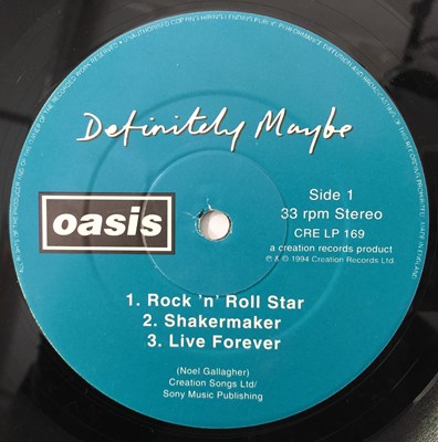 Lot 318 - OASIS - DEFINITELY MAYBE LP (UK OG - DAMONT PRESS - CRE LP169)