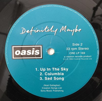 Lot 318 - OASIS - DEFINITELY MAYBE LP (UK OG - DAMONT PRESS - CRE LP169)