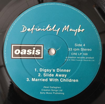 Lot 318 - OASIS - DEFINITELY MAYBE LP (UK OG - DAMONT PRESS - CRE LP169)