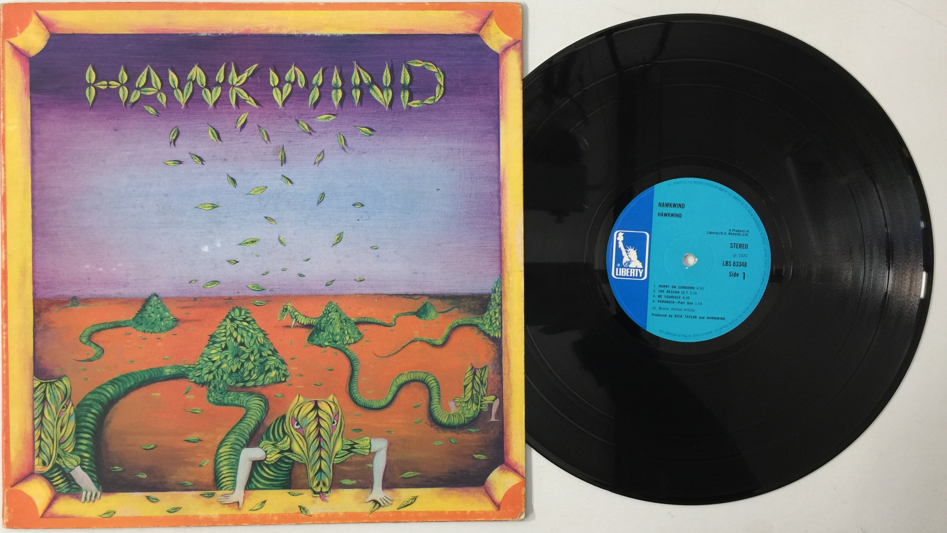 Lot 321 - HAWKWIND - S/T LP (UK 1ST PRESS - BLUE