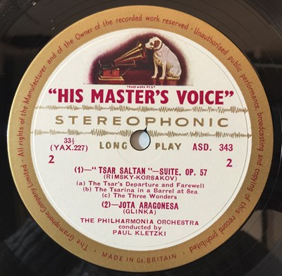 Lot 622 - Paul Kletzki - Tchaikovsky Capriccio Italien Etc LP (Original UK HMV Stereo Recording - ASD 343)