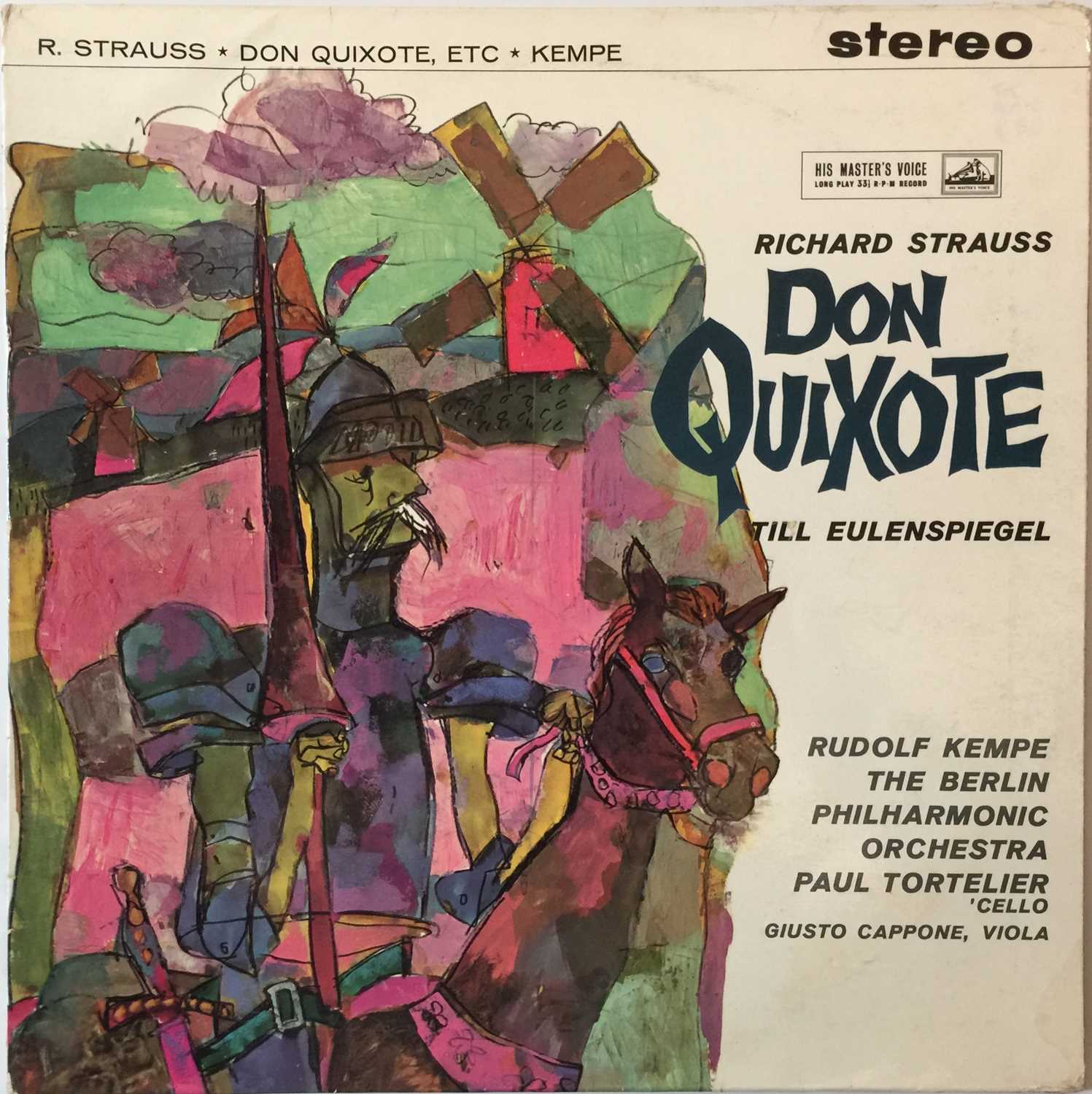 Lot 624 - Rudolf Kempe - Strauss Don Quixote LP (Original UK HMV Stereo Recording - ASD 326)