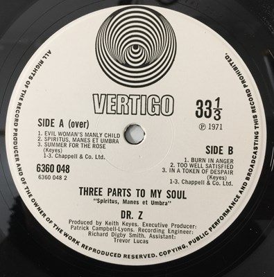 Lot 338 - DR Z. - THREE PARTS TO MY SOUL... (ORIGINAL UK COPY - VERTIGO SWIRL 6360 048)