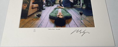 Lot 180 - OASIS - MICHAEL SPENCER JONES TWICE SIGNED DEFINITELY MAYBE LIMITED EDITION PHOTO PRINT.