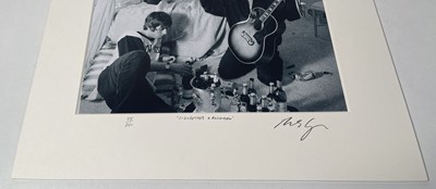 Lot 182 - OASIS - MICHAEL SPENCER JONES TWICE SIGNED 'CIGARETTES AND ALCOHOL' LIMITED EDITION PHOTO PRINT.