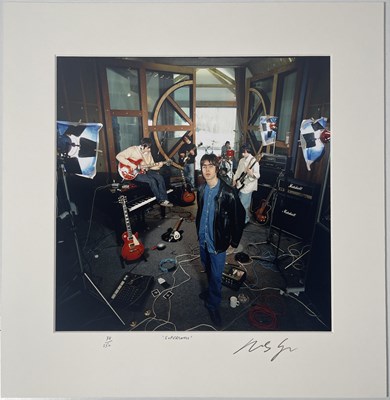 Lot 515 - OASIS - MICHAEL SPENCER JONES TWICE SIGNED 'SUPERSONIC' LIMITED EDITION PHOTO PRINT.