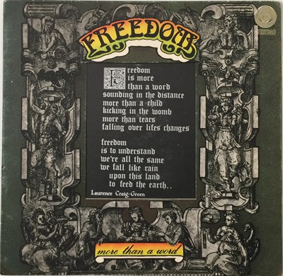 Lot 342 - FREEDOM - FREEDOM IS MORE THAN A WORD LP (UK PSYCH/ PROG - VERTIGO SWIRL - 6360 072)