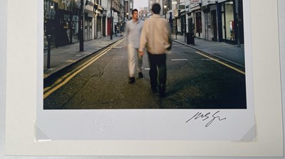 Lot 188 - OASIS - MICHAEL SPENCER JONES TWICE SIGNED 'WHAT'S THE STORY' LIMITED EDITION PHOTO PRINT.