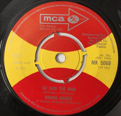 Lot 404 - DONNA GAINES - SALLY GO ROUND THE ROSES 7" (MCA MK 5060)