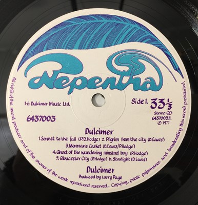 Lot 351 - DULCIMER - AND I TURNED AS I HAD TURNED AS A BOY LP (UK OG - NEPENTHA - 6437003)