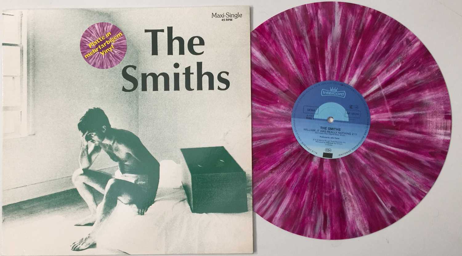 Lot 355 - THE SMITHS - WILLIAM, IT WAS REALLY NOTHING 12" (LIMITED MARBLE VINYL - INTERCORD - INT 125.219)