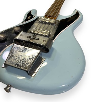 Lot 15 - THE SARSTEDT COLLECTION - RARE 1960S WEM RAPIER BASS GUITAR 'ICE BLUE' LEFT-HANDED- SERIAL: 11822