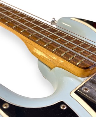 Lot 15 - THE SARSTEDT COLLECTION - RARE 1960S WEM RAPIER BASS GUITAR 'ICE BLUE' LEFT-HANDED- SERIAL: 11822