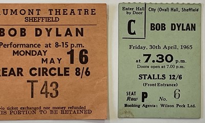 Lot 355 - BOB DYLAN 1965 TICKETS