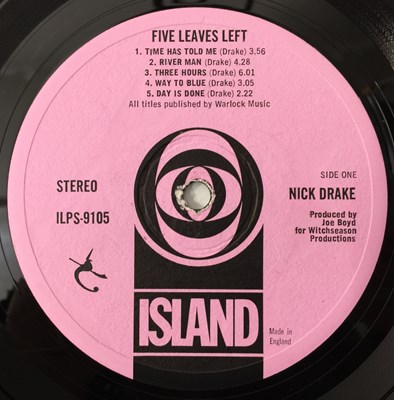 Lot 360 - NICK DRAKE - FIVE LEAVES LEFT LP (ORIGINAL UK PRESSING - ISLAND ILPS 9105)